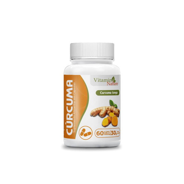 Suplemento Alimentar Cúrcuma Vitamin Nature 60 Cápsulas - 30g