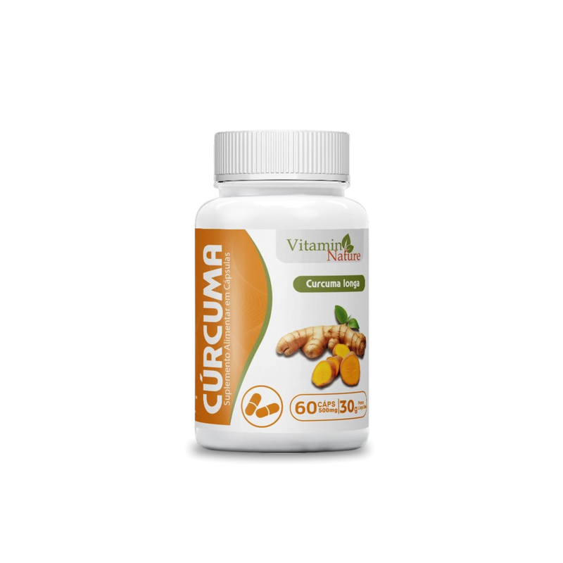 Suplemento Alimentar Cúrcuma Vitamin Nature 60 Cápsulas - 30g