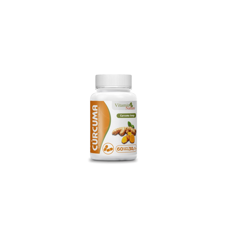 Suplemento Alimentar Cúrcuma Vitamin Nature 60 Cápsulas - 30g