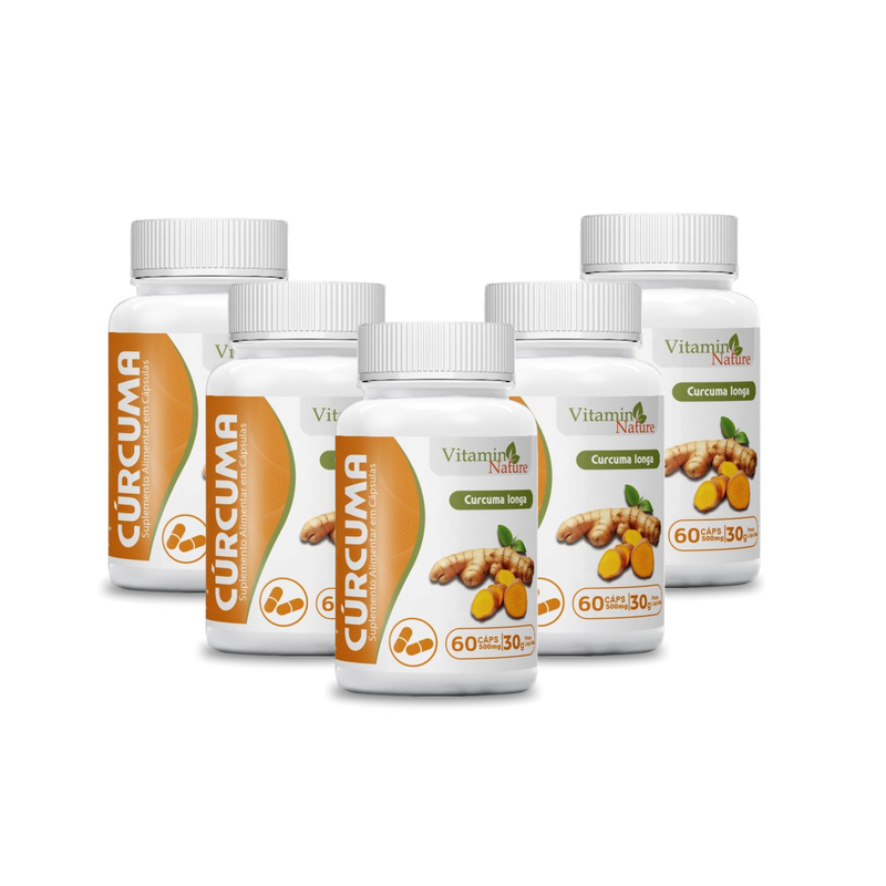 Suplemento Alimentar Cúrcuma Vitamin Nature 60 Cápsulas - 30g