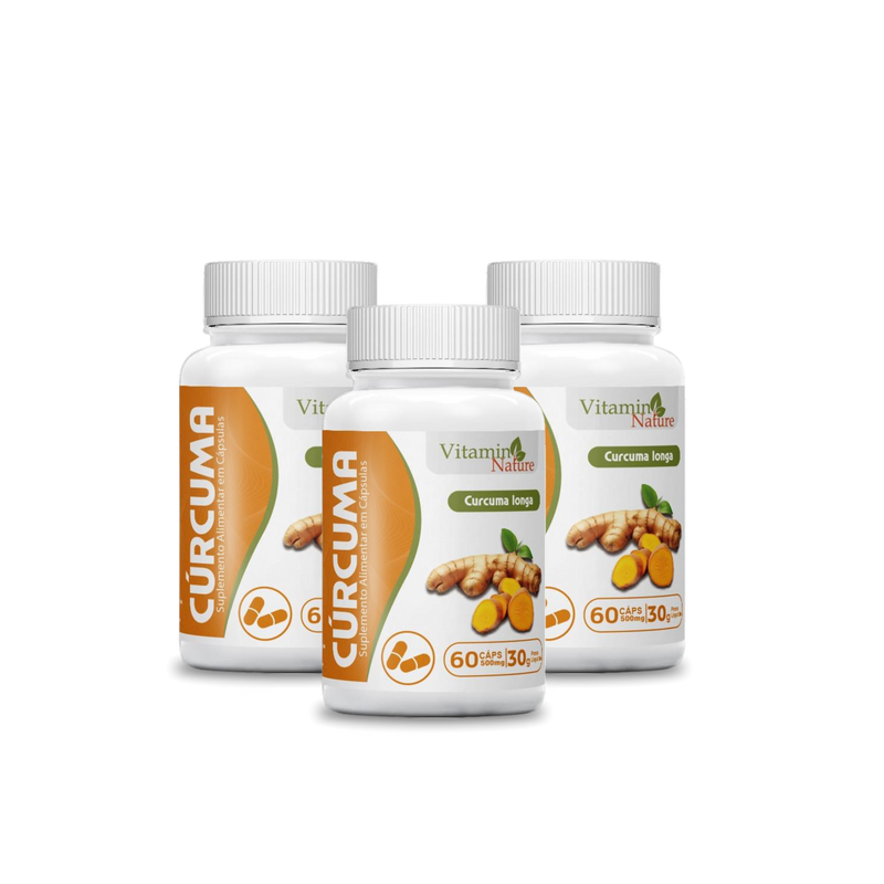 Suplemento Alimentar Cúrcuma Vitamin Nature 60 Cápsulas - 30g